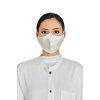 Satin Face Mask with Ear Loop in Off White